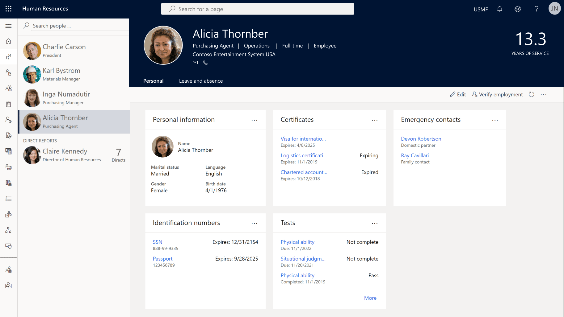 Dynamics 365 Human Resource
