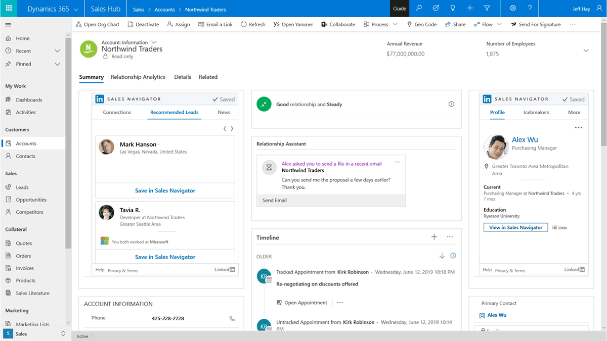 Dynamics 365 Sales Build Relationship